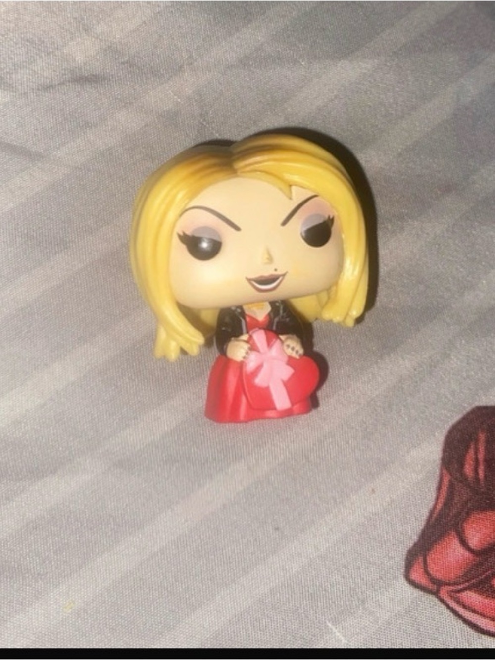 Blonde Figurine with Red Dress Pet Accessory